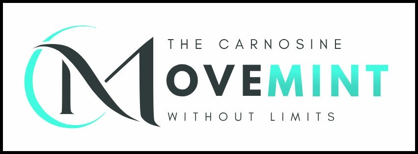 Client-supplied bordered variation of The Carnosine MoveMint logo
